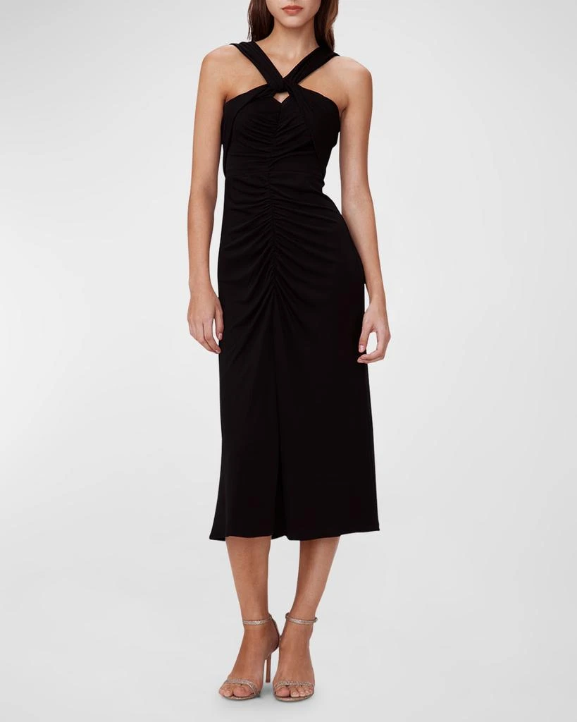 Diane von Furstenberg Neely Ruched Cutout Jersey Midi Dress 2