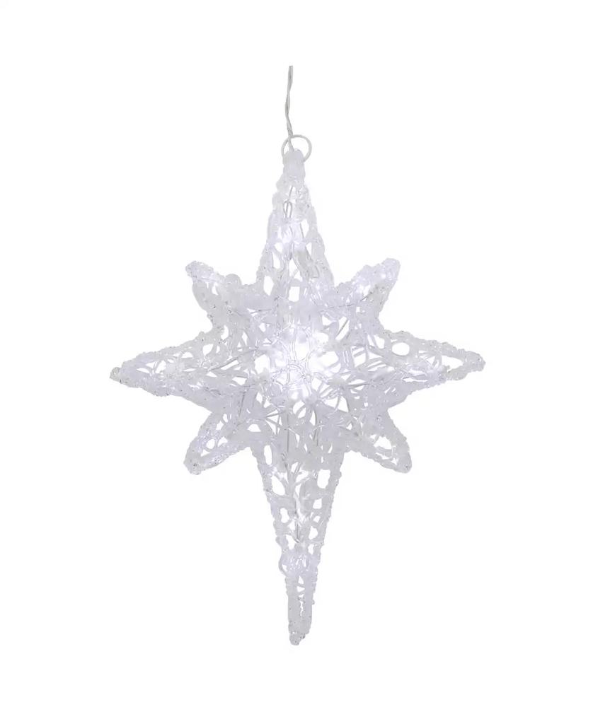 Northlight 24" Pure White LED Twinkle Bethlehem Hanging Star