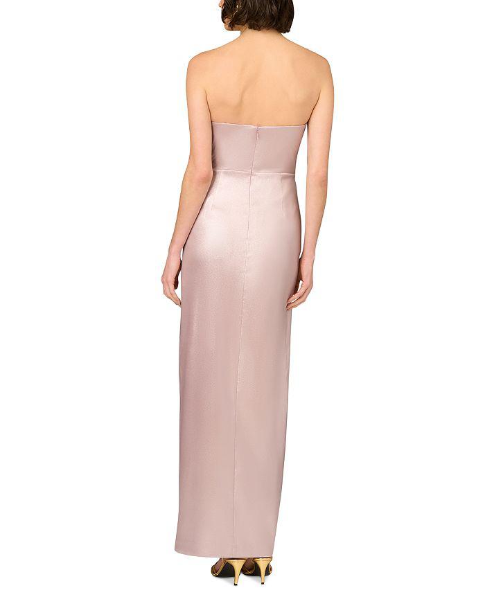 Aidan Mattox Foiled Mikado Gown