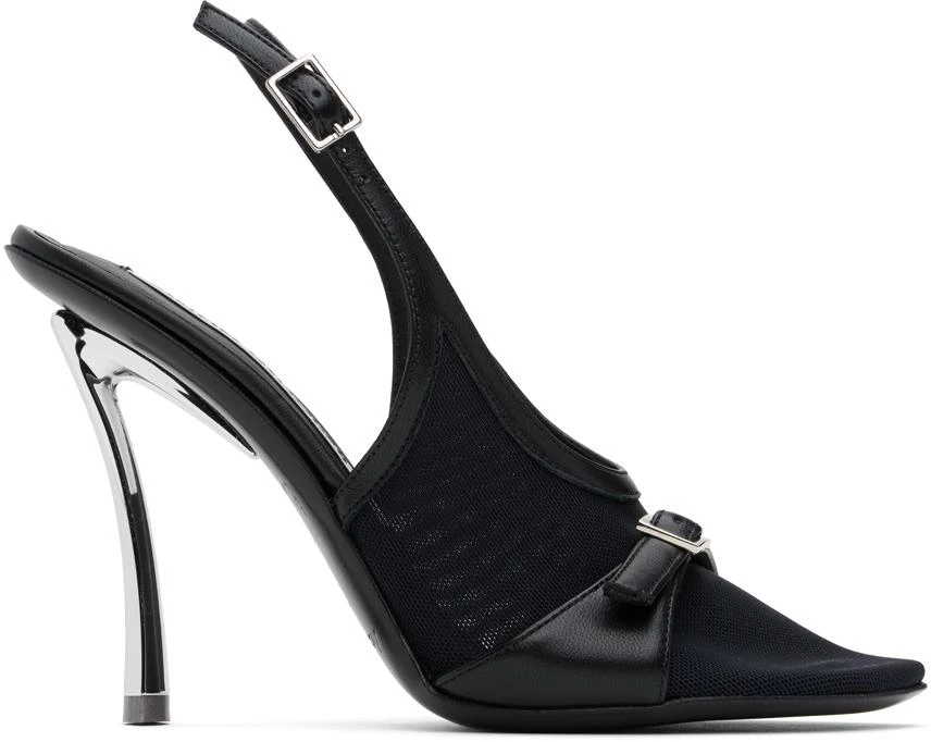 Acne Studios Black Mesh Slingback Heels 1