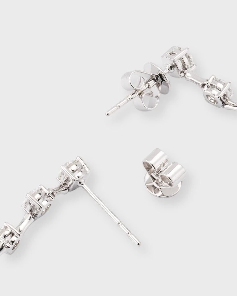 Memoire 18K White Gold 16 Round GH/SI Diamond Drop Earrings, 2.5"L, 1.69tcw 4