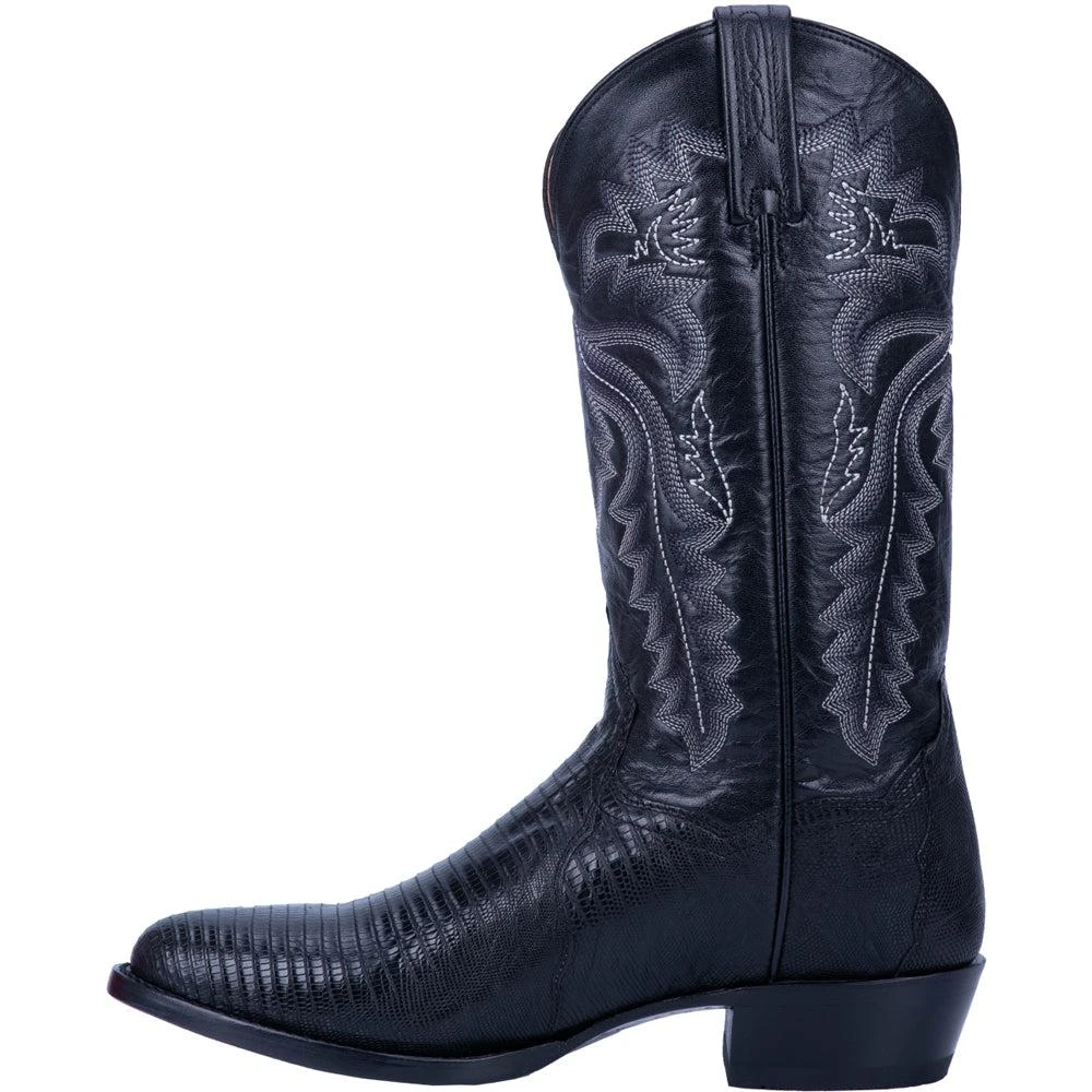 Dan Post Boots Winston Lizard Embroidered Round Toe Pull On Cowboy Boots 3