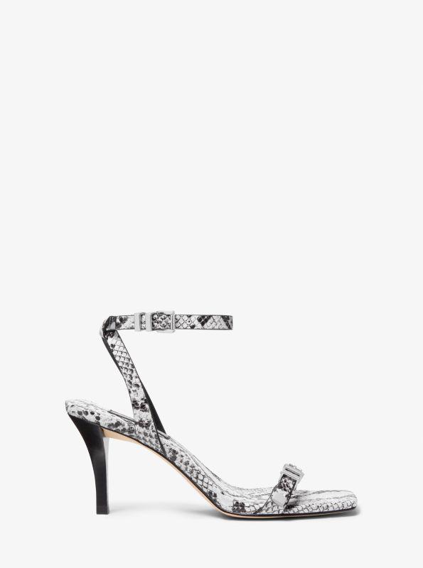 Michael Kors Darrington Snake Embossed Leather Sandal
