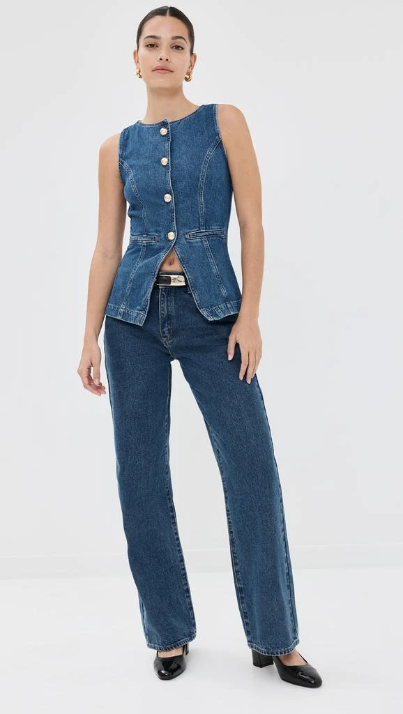 Reformation Ophelia Denim Top 4