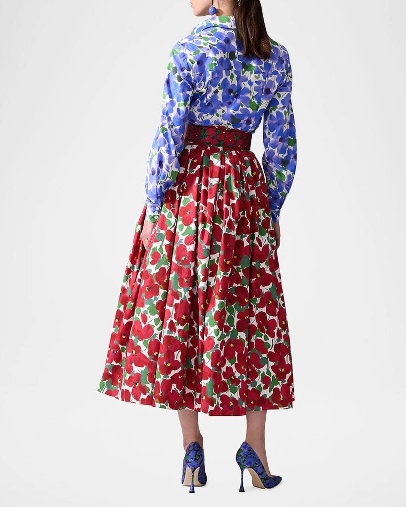Carolina Herrera Floral-Print Button-Down Blouse 3