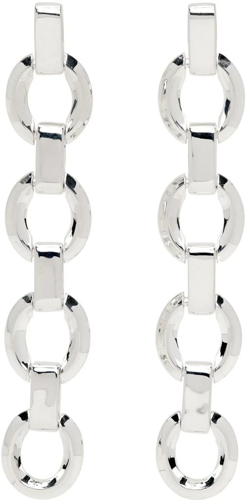 Stolen Girlfriends Club Silver Chandler Chain Earrings 1