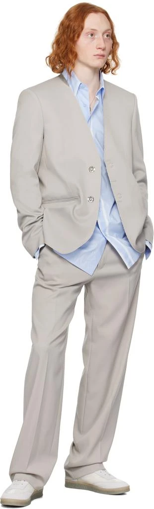 MM6 Taupe Straight-Leg Trousers 4
