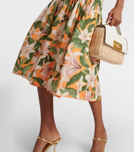 Agua by Agua Bendita Nispero floral linen midi dress 5