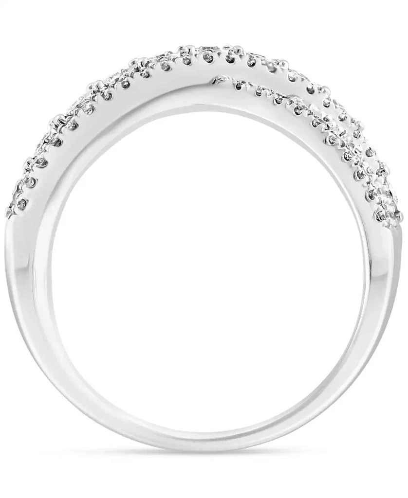 Effy EFFY® Diamond Round & Baguette Crossover Statement Ring in White Gold (3/4 ct. t.w.) (Also available in 14k Gold) 7