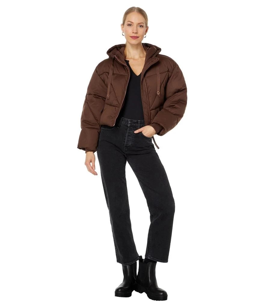 Avec Les Filles Rose Gold Hardware Cropped Puffer 4