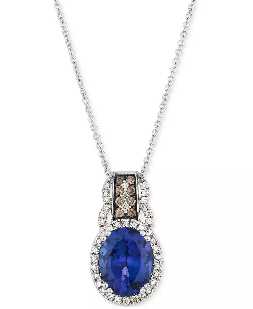 Le Vian Blueberry Tanzanite (2-1/2 ct. t.w.) 
Diamond (1/4 ct. t.w.) 20" Adjustable Pendant Necklace in 14k White Gold