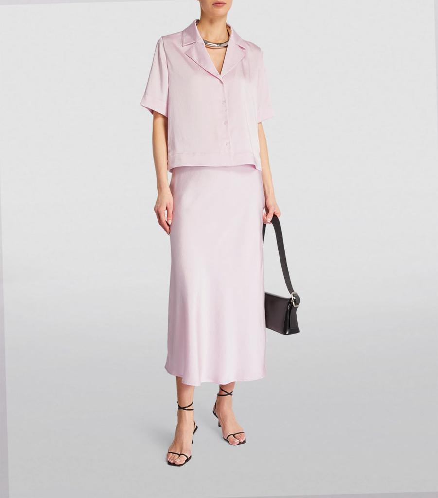 Claudie Pierlot Satin Bowling Shirt