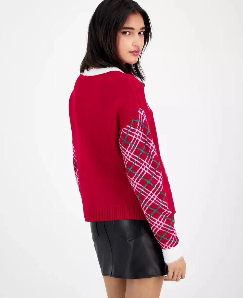 Hooked Up by IOT Juniors' Feliz Naughty Dog Christmas Sweater 4