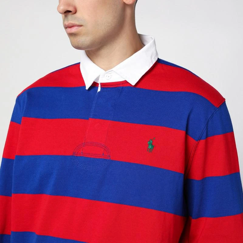 Ralph Lauren Red/blue striped long-sleeved polo shirt 4