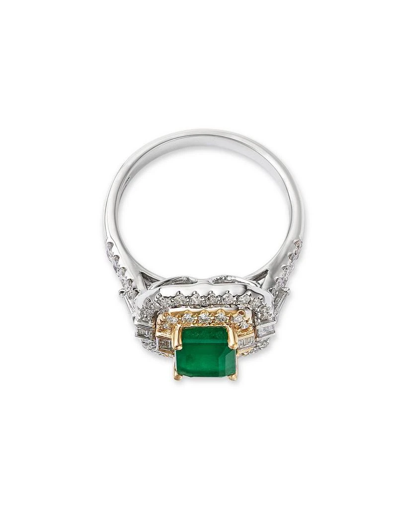 Bloomingdale
s Fine Collection Emerald 
Diamond Ring in 14K White 
Yellow Gold 3