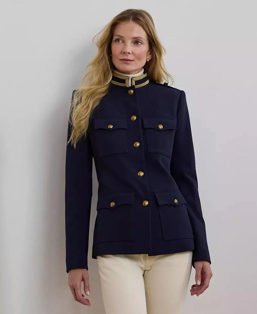 Ralph Lauren Women's Metallic-Trim Twill Jacket 3