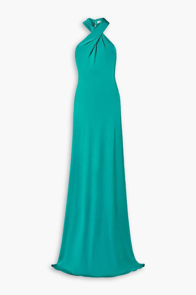 ET OCHS Twisted stretch-satin jersey halterneck  gown