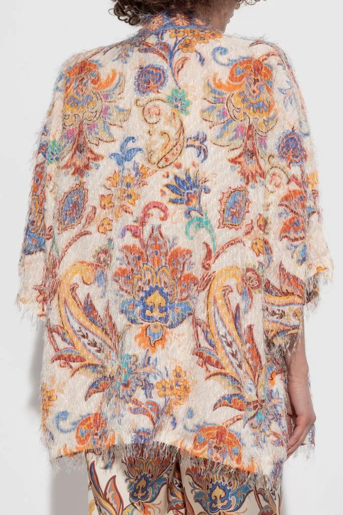 ETRO Etro Patterned Fringed Knit Cardigan 3