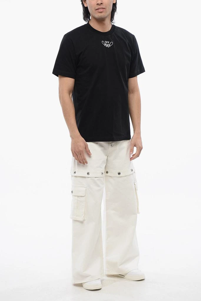 Off-White Off-White Slim-Fit BANDANA Embroidered T-shirt 4