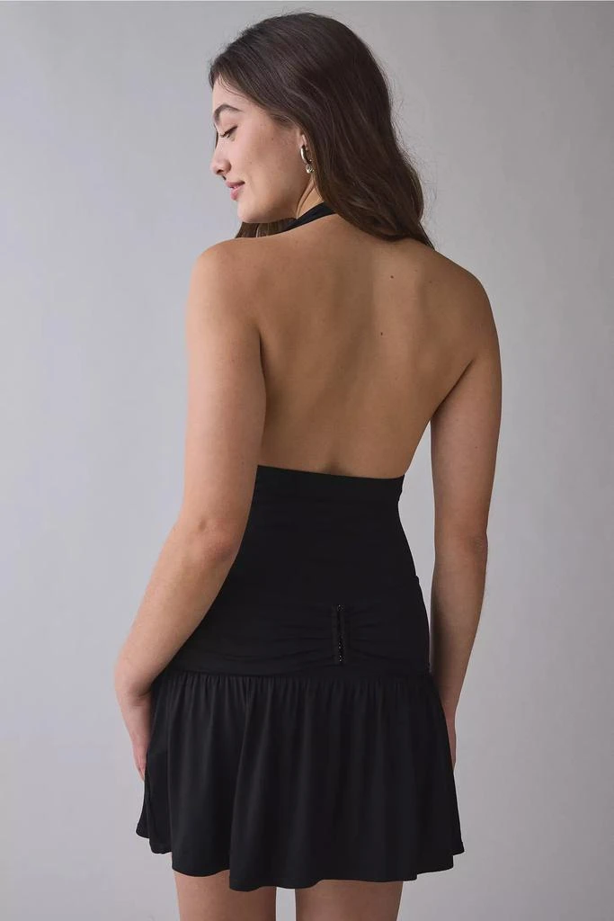 Frankies Bikinis Frankies Bikinis Bowery Plunging Cowl Halter Mini Dress 2