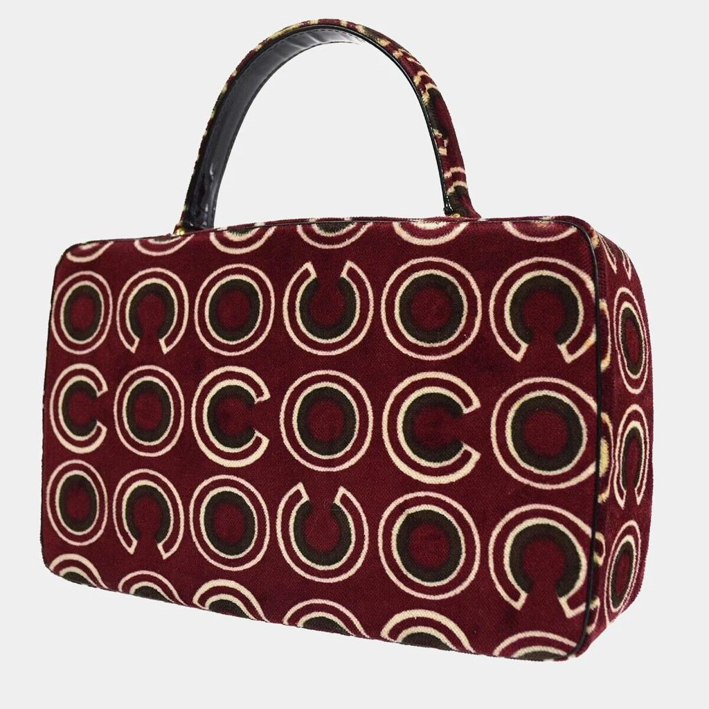 Chanel Chanel Bordeaux Velvet Coco Top Handle Bag 2