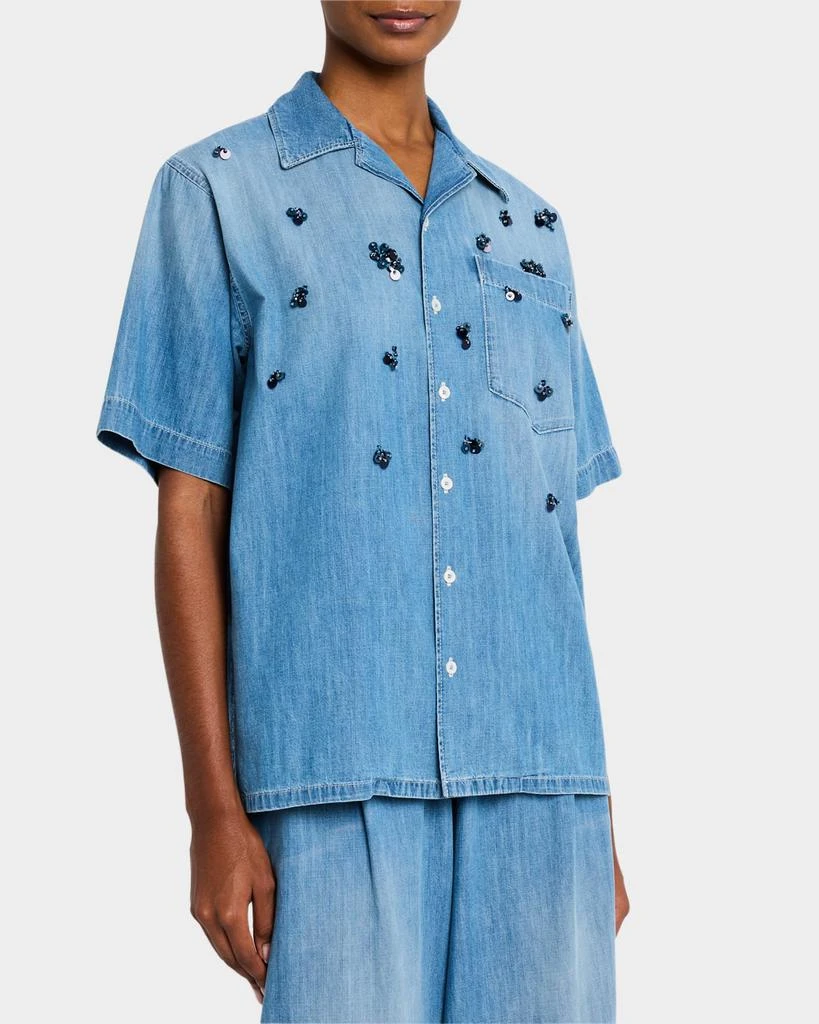 FABIANA FILIPPI Sequin-Embellished Chambray Shirt 4