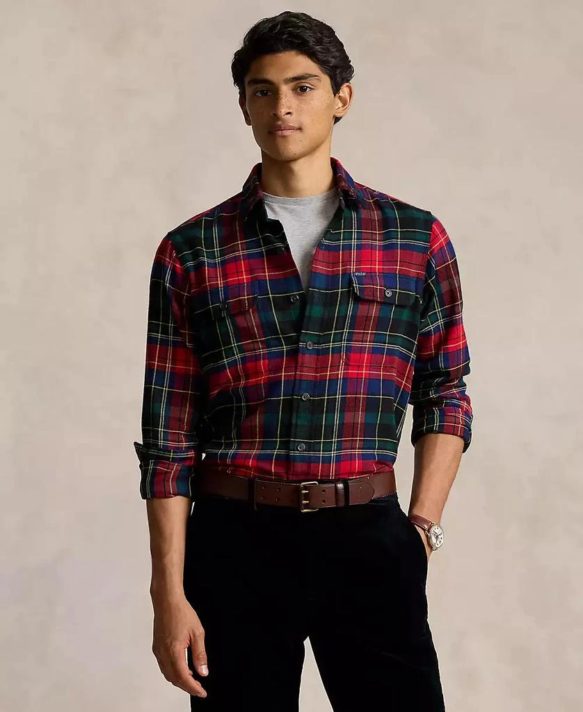Ralph Lauren Men's Classic-Fit Plaid Flannel Workshirt 1