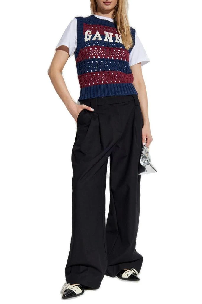 Ganni Ganni Striped Knitted Vest 4