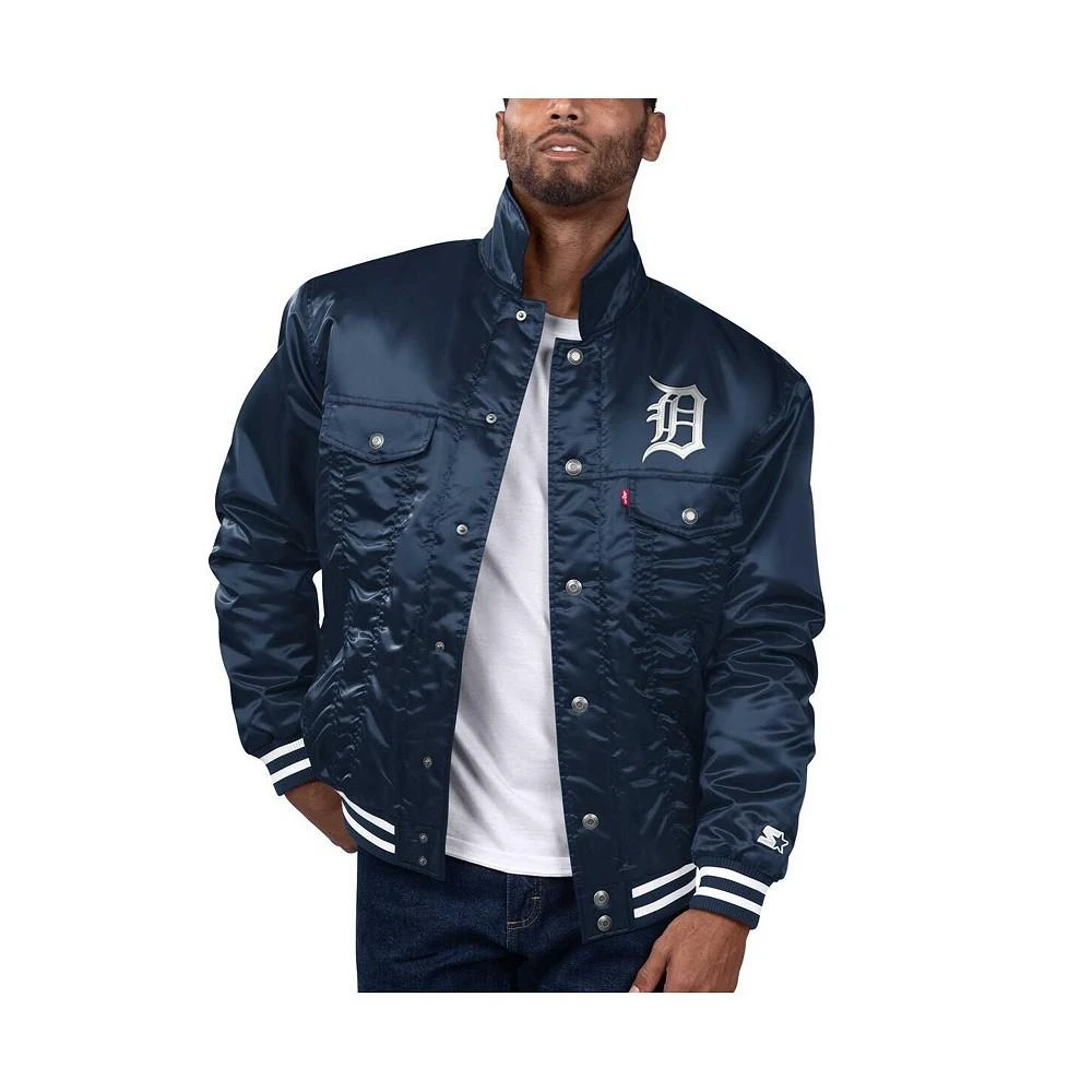 Levi's Levi’s x Starter Men's Navy Tampa Bay Rays Silver Tab Satin Full-Snap Trucker Jacket 1