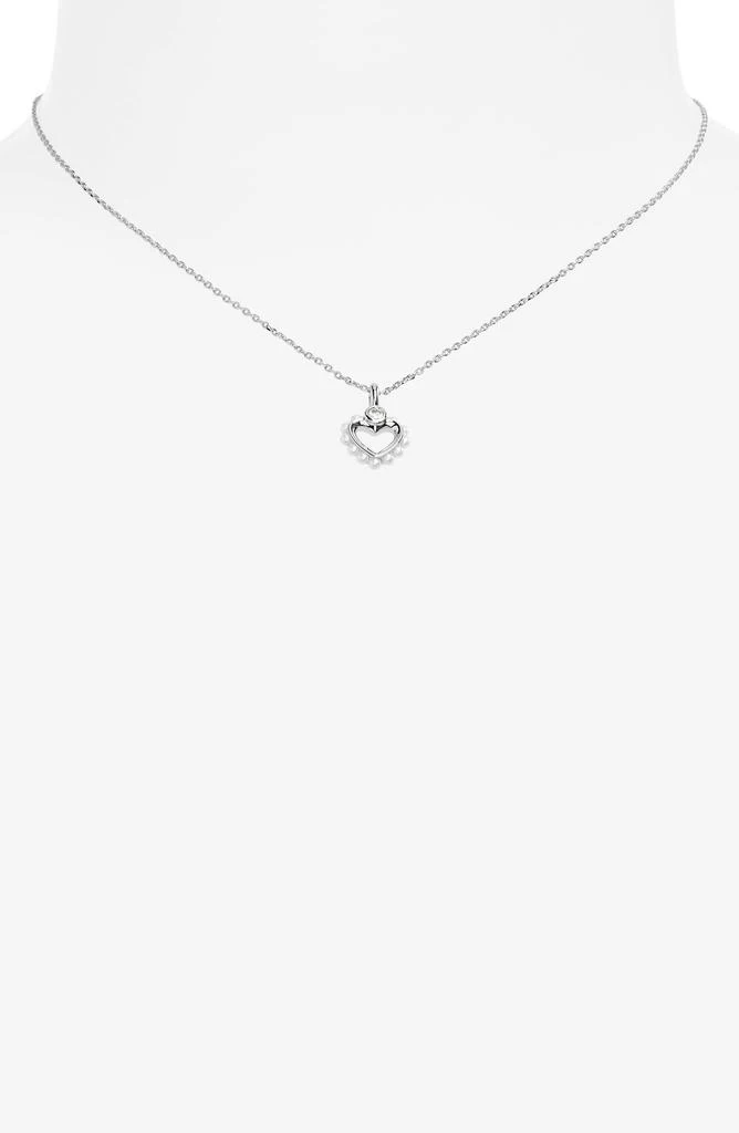 Kate Spade shining spade imitation pearl & crystal mini heart pendant necklace 2