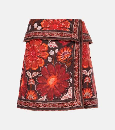 Farm Rio Gigi Tapestry cotton wrap skirt 1