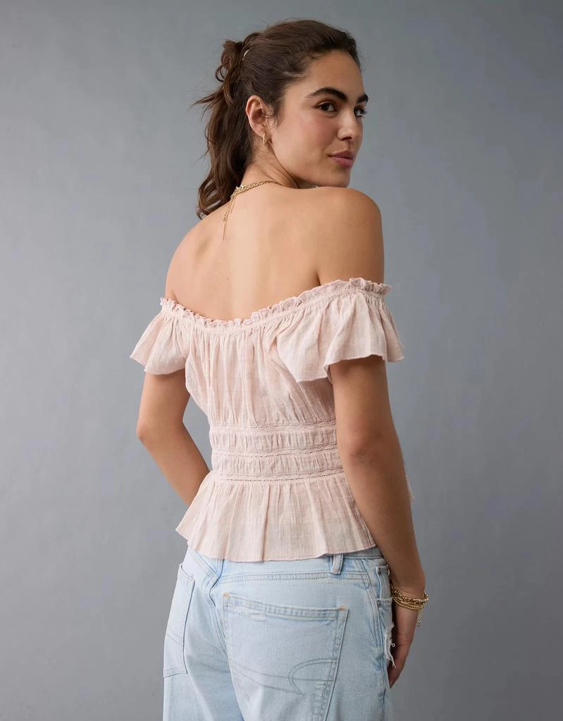 AE AE Ruched Flutter Sleeve Shirt 2