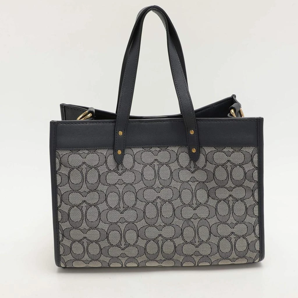 Coach Coach Navy Blue Canvas and Leather Field Tote 30 4