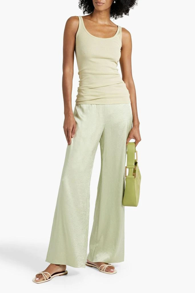 Vince Crinkled-satin wide-leg pants 2