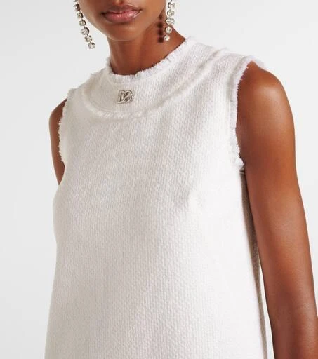 Dolce & Gabbana DG wool-blend tweed shift dress 4