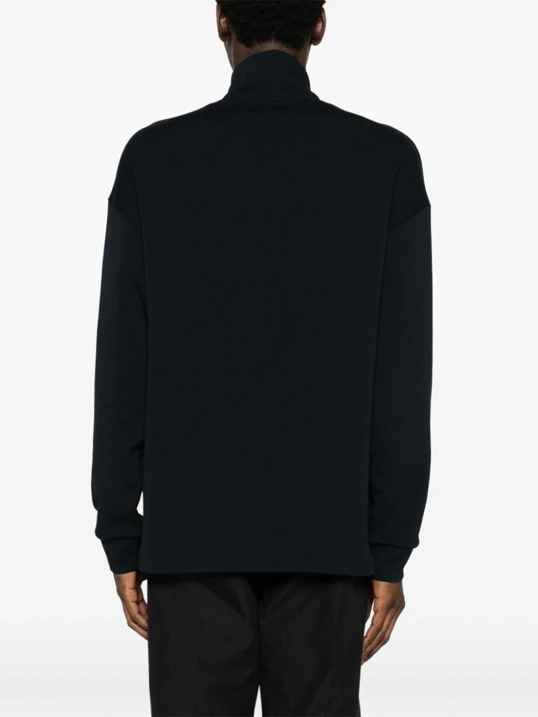 Emporio Armani BLACK JERSEY MOCK NECK SWEATER 5