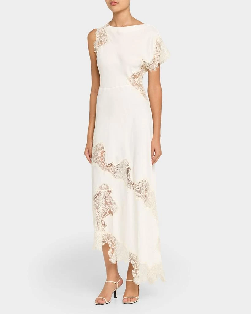 A.L.C. Alessia Satin and Lace Maxi Dress 4
