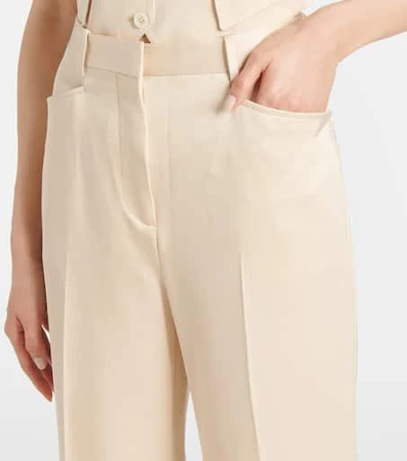 Tom Ford Silk and wool twill bootcut pants 4