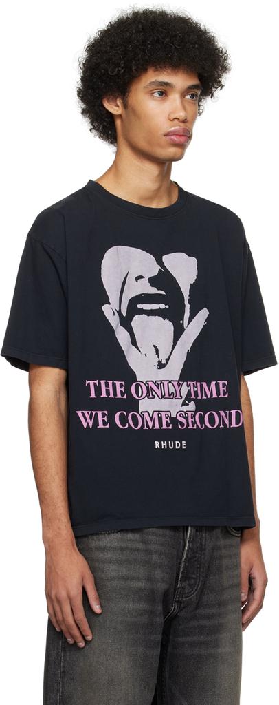 Rhude Black 'Come Second' T-Shirt