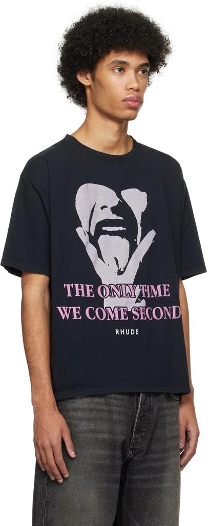 Rhude Black 'Come Second' T-Shirt 2