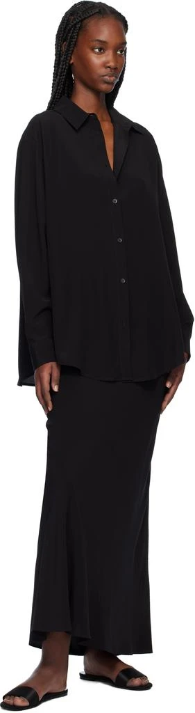 Matteau Black Long Sleeve Silk Shirt 4