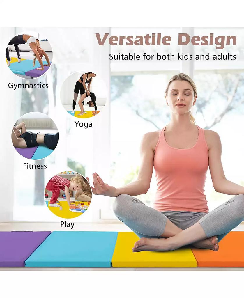 GOUUN 5-Panel Folding Gymnastics Mat for Kids