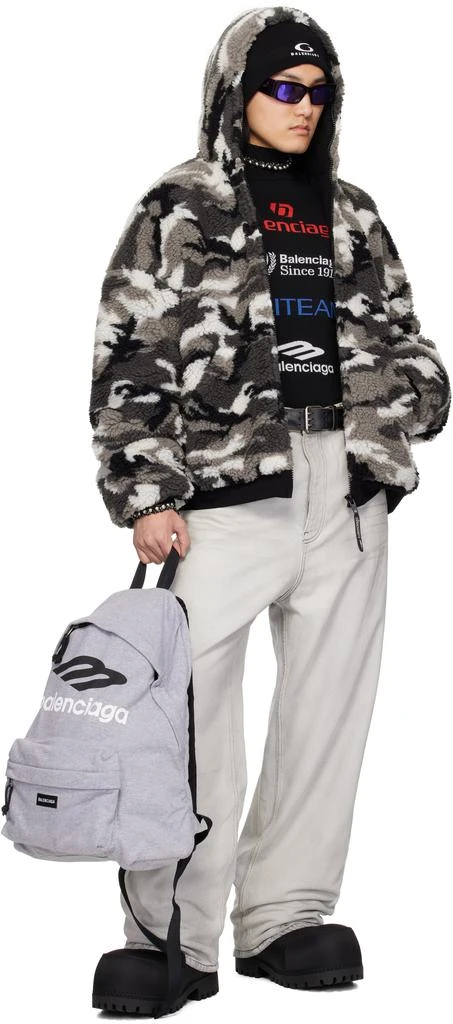 Balenciaga Gray Ski Zip-Up Hoodie 4