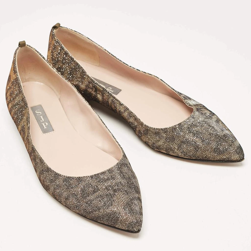 SJP Sarah Jessica Parker SJP Sarah Jessica Parker Gold Glitter Ballet Flats Size 37 4