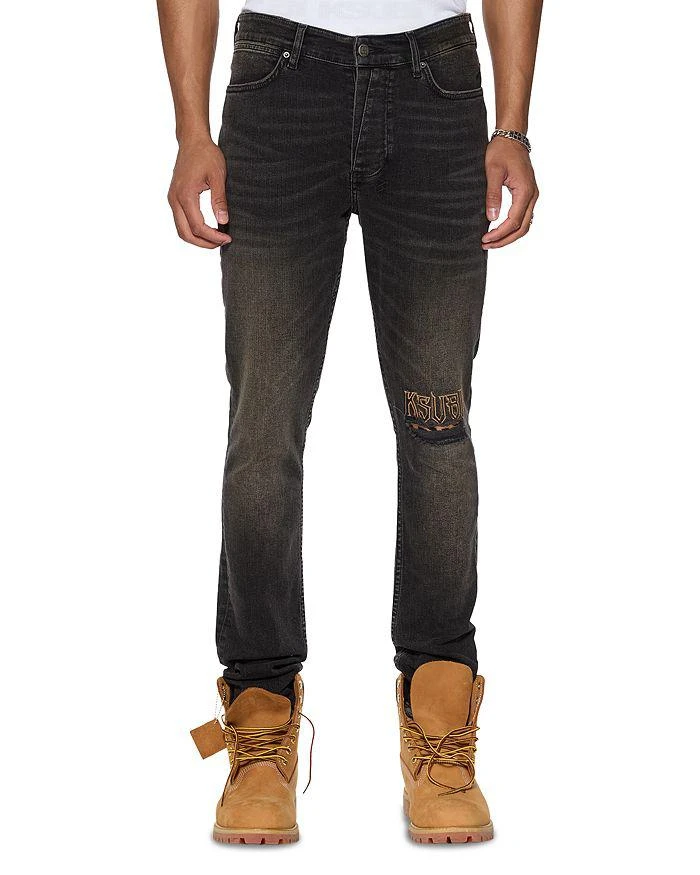 Ksubi Van Winkle Kingdom Repair Skinny Jeans in Black 1