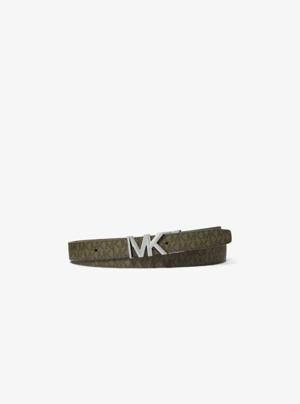 Michael Kors Reversible Signature Logo and Leather Belt 1