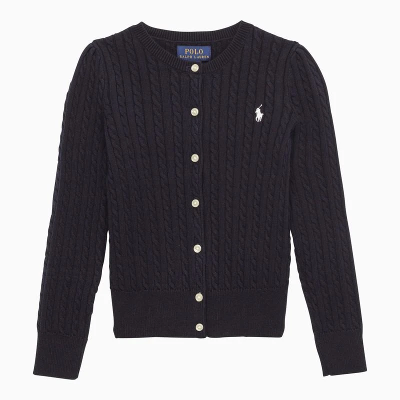 Ralph Lauren Navy blue cotton cable-knit cardigan 1