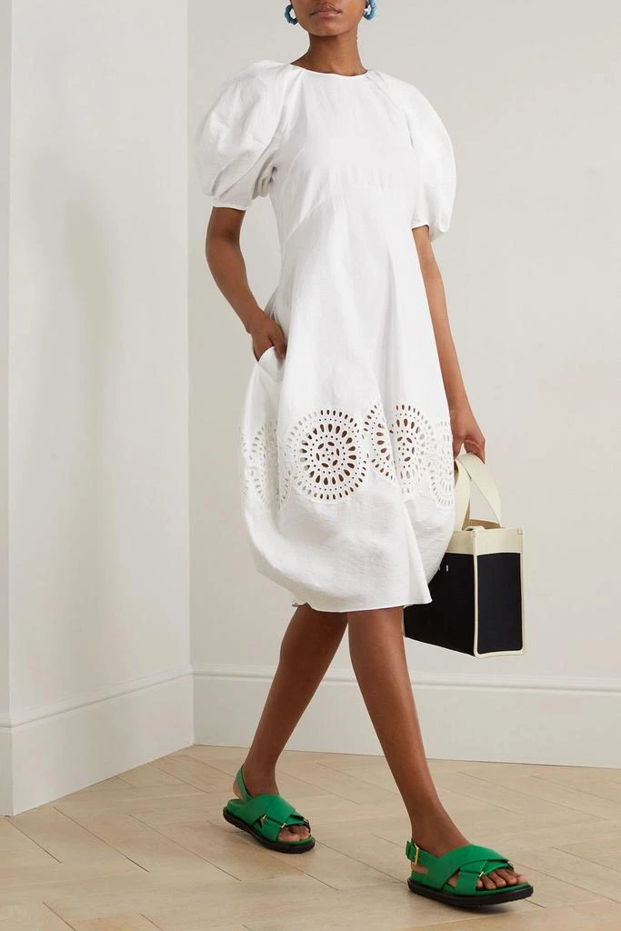 Stella McCartney Broderie anglaise poplin midi dress 2