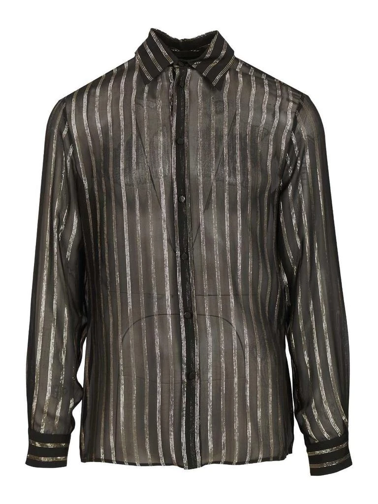 Valentino Valentino Striped Button-Up Shirt from Cettire