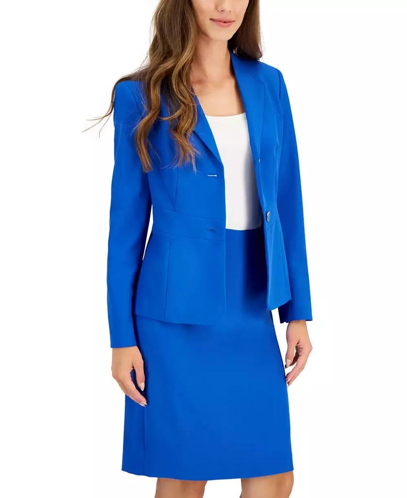 Le Suit Petite Two-Button Jacket & Pencil Skirt Suit 3